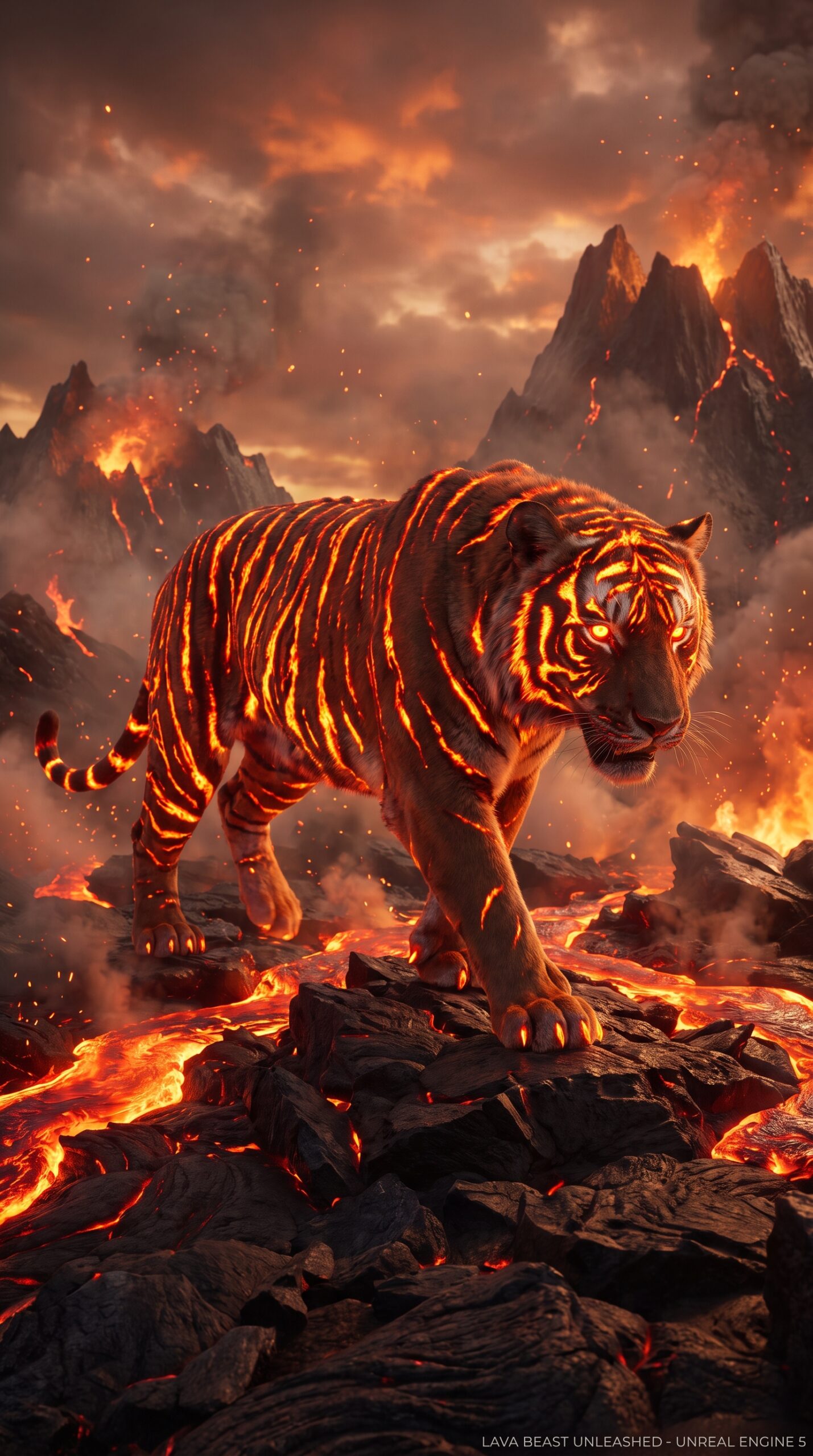 Lava Tiger Wallpaper